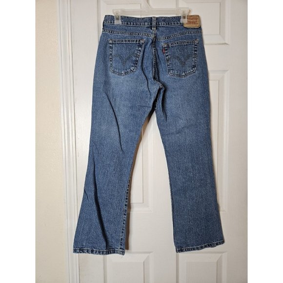 Levis 515 Womens Stretch Denim Bootcut  Blue Jeans size 8s X 30 - Picture 1 of 11